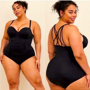 Torrid | Slim Fix Underwire Strappy Back One Piece Swimsuit